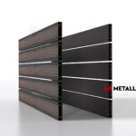 Планкен для забора Printec под дерево 120 mm RAL 8019 – покрытие порошковое, толщина 0,45 мм в Симферополе | фото 1
