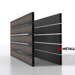Планкен для забора Printec под дерево 120 mm RAL 7024 – покрытие матовое, толщина 0,45 мм в Симферополе | фото 1